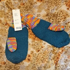 Urban Outfitters Teal and Multicolor Mittens